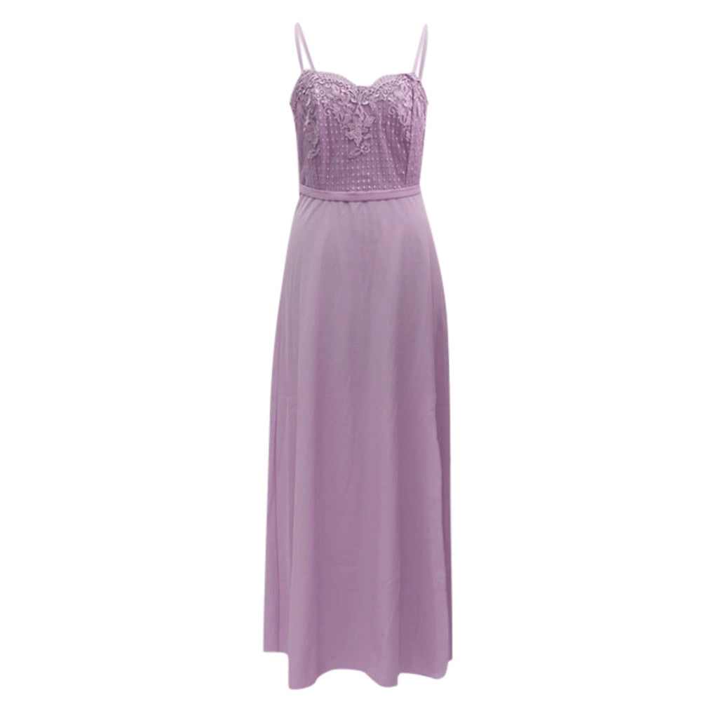 Robe Dentelle Soirée violet