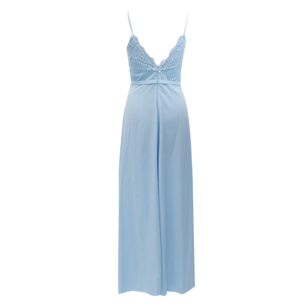 Robe Dentelle Soirée Bleu Ciel