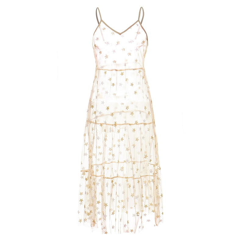 Robe Dentelle Transparente Longue Jaune