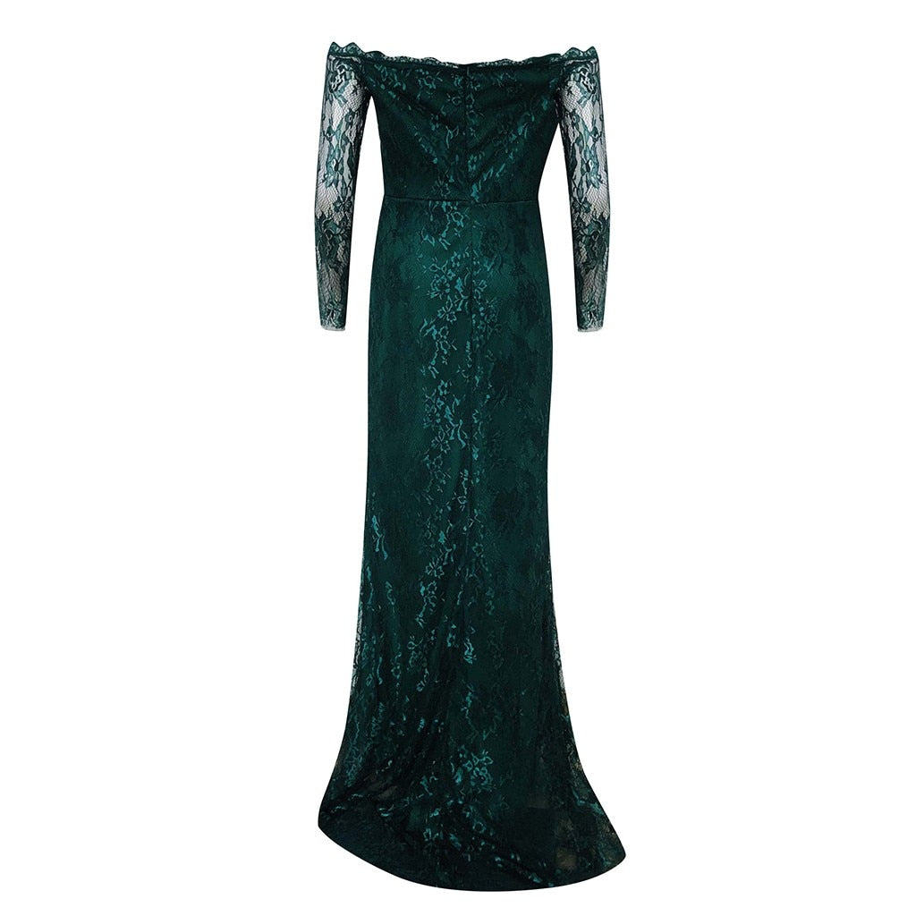 Robe Dentelle Verte Emeraude