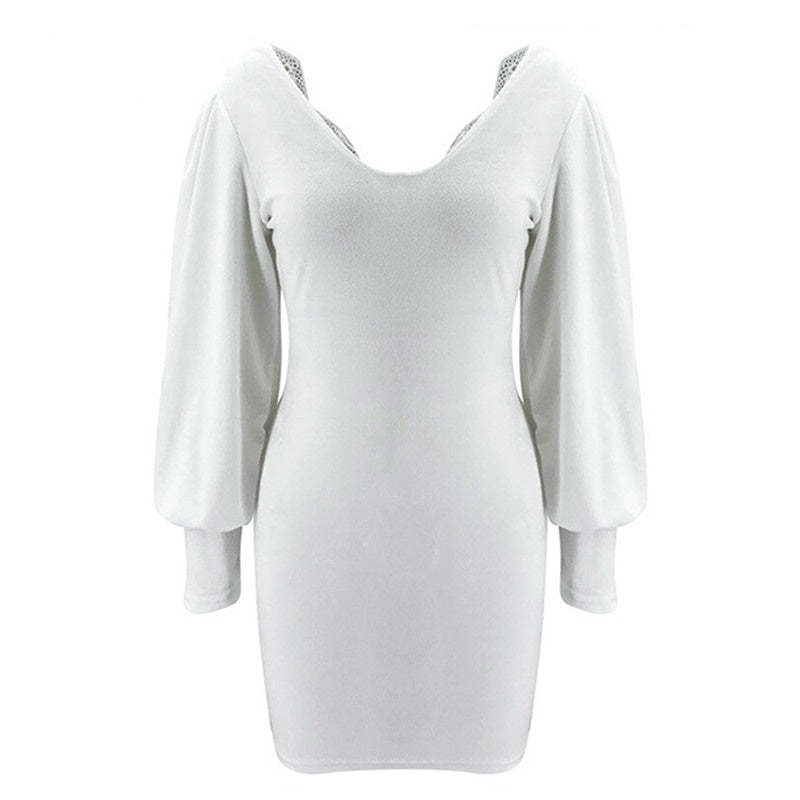 Robe Dos Dentelle Blanc