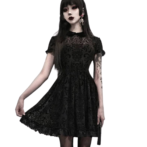 Robe Gothique Dentelle Noir