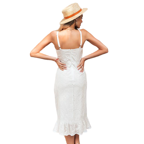Robe Longue Blanche Dentelle Femme
