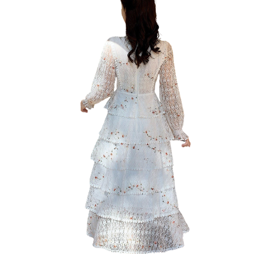 Robe Longue Dentelle Dos