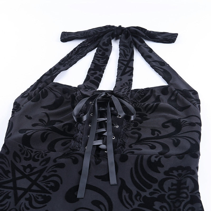 Robe Noir Courte Dentelle