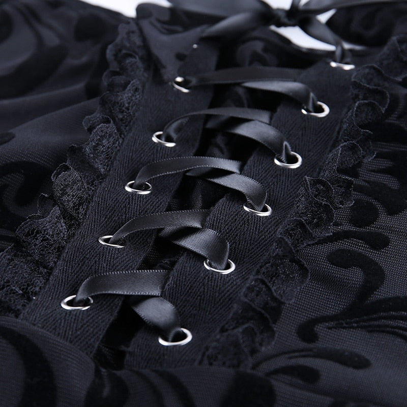 Robe Noir Courte Dentelle