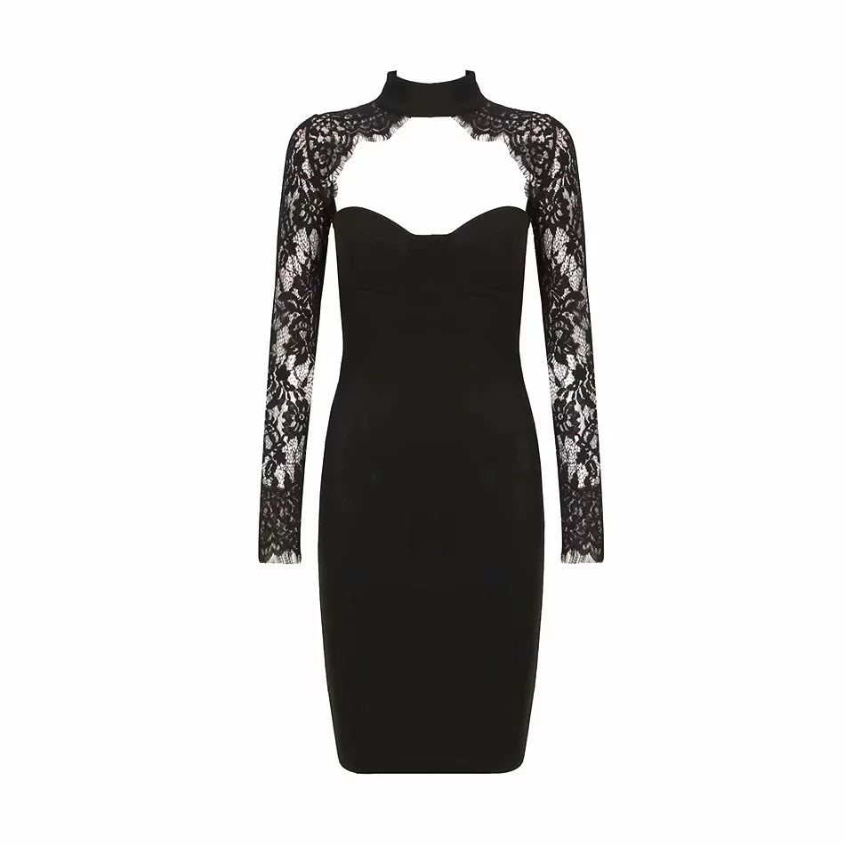 Robe Noire Dentelle Dos