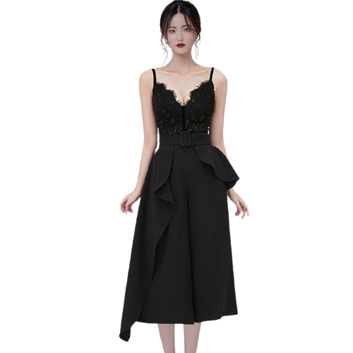 Robe Noire Dentelle Femme