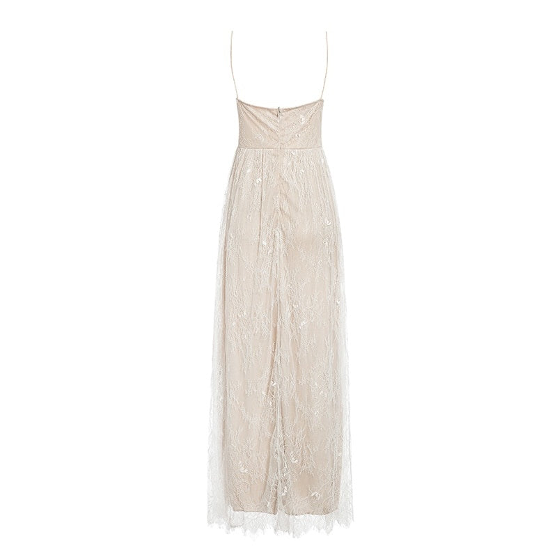 Robe Nuisette Dentelle Blanc