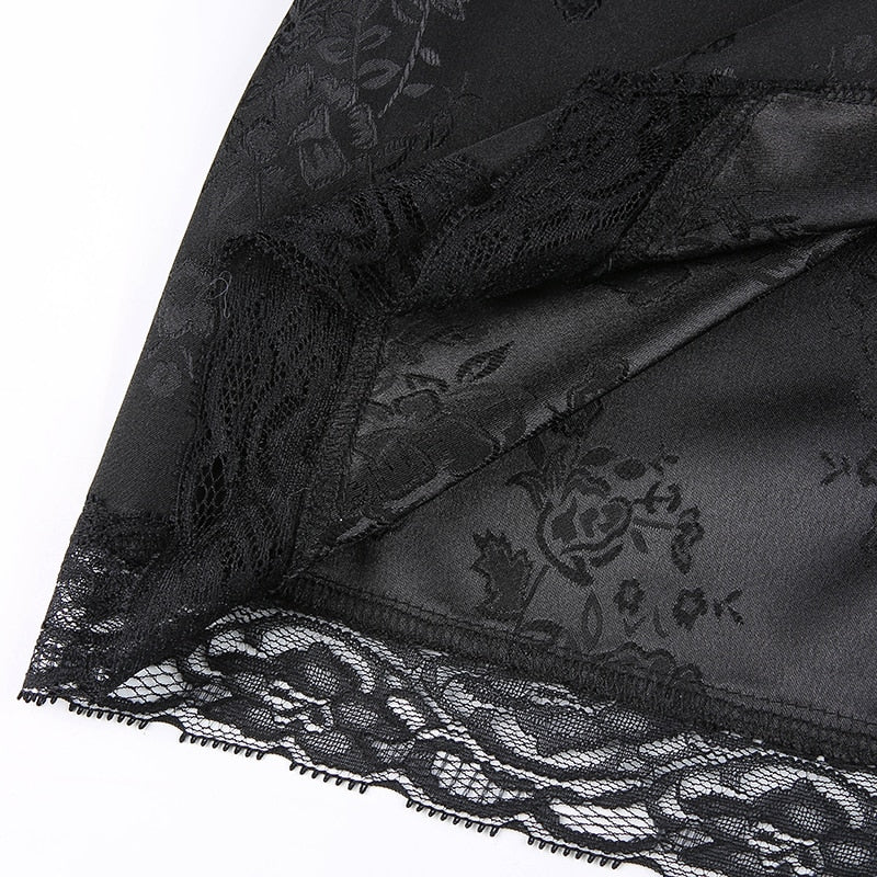 Robe Nuisette Dentelle Noire