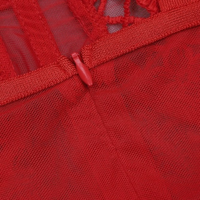 Robe Rouge Dentelle