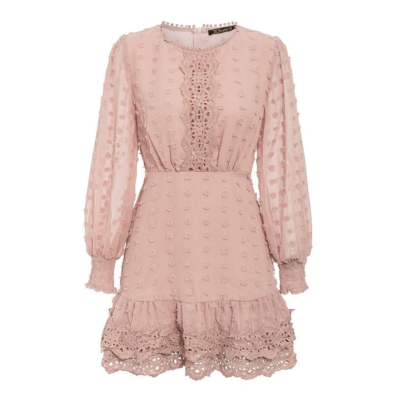 Robe à Dentelle Rose