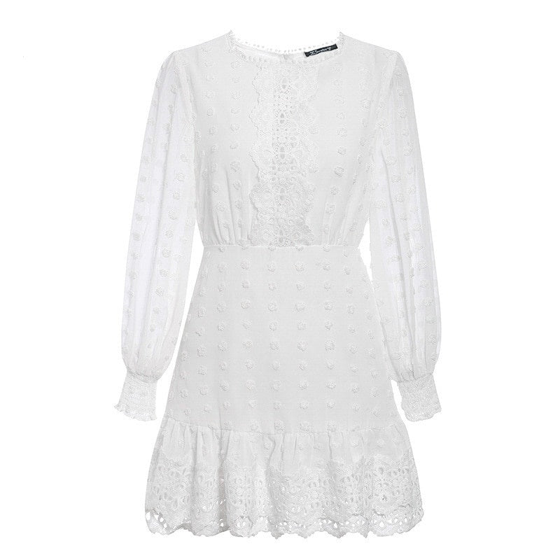 Robe à Dentelle Blanc