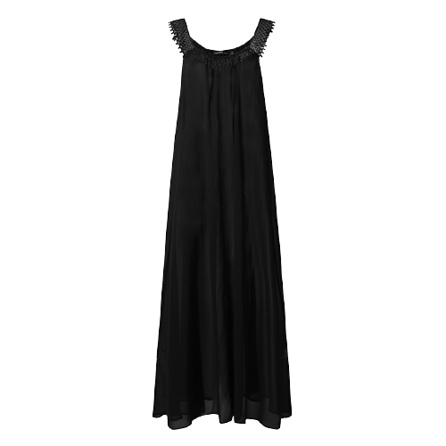 Robe de Plage Dentelle Longue Noir