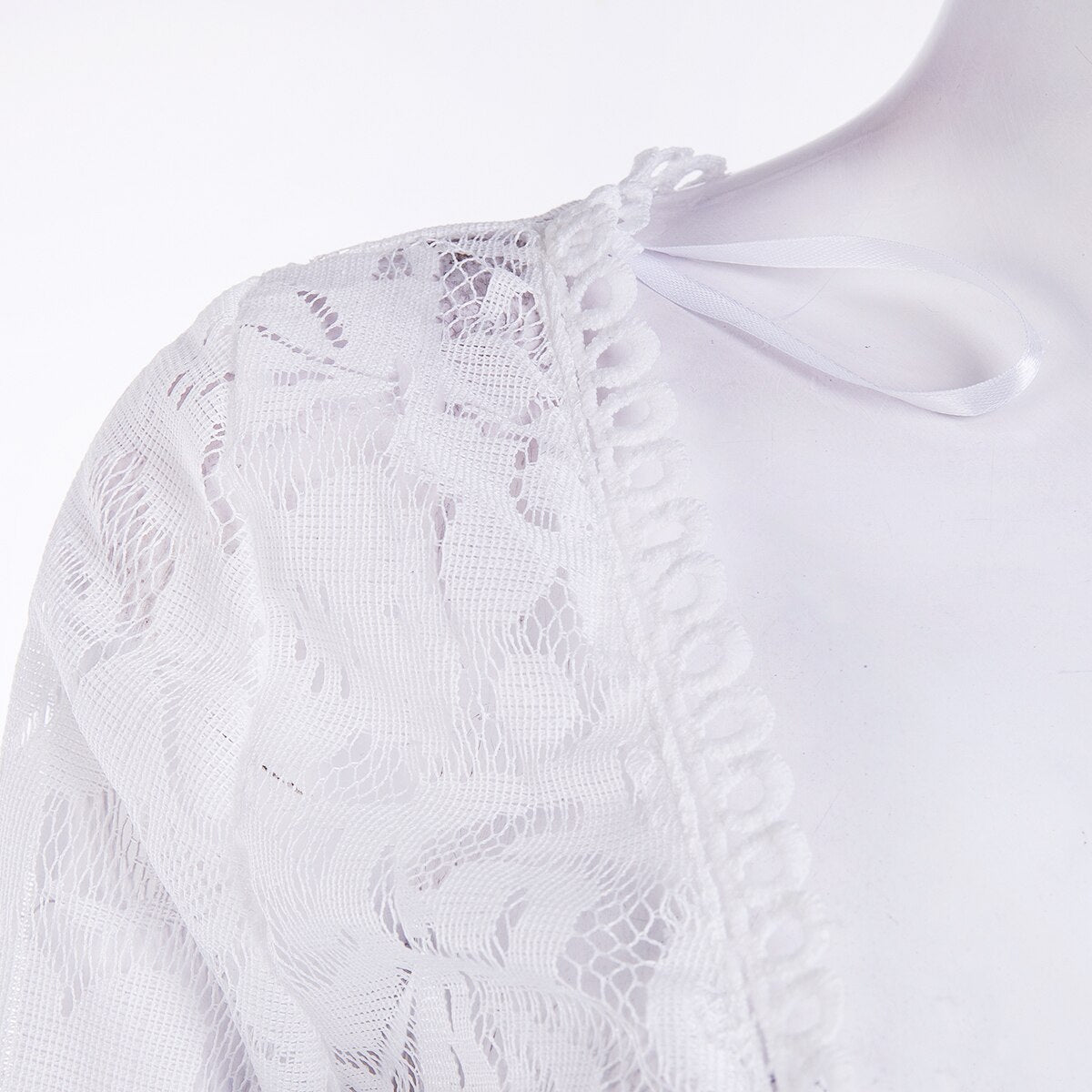 Robe de Plage Longue Dentelle Blanche