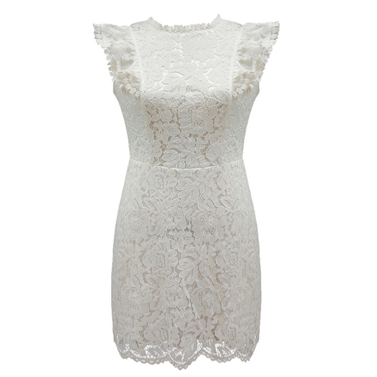 Robe de Soirée Courte Blanche Dentelle