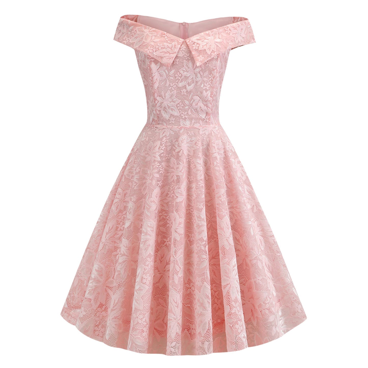 Robe de Soirée Dentelle Rose