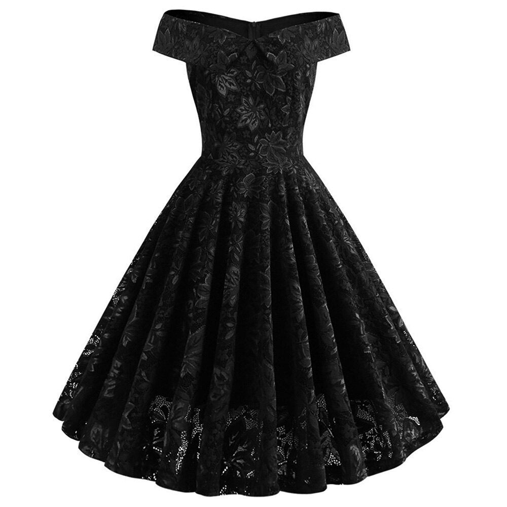 Robe de Soirée Dentelle Noire