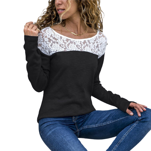 Sous-Pull Dentelle Manche Longue