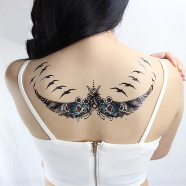 Tatouage Aile d'Ange Dentelle Femme