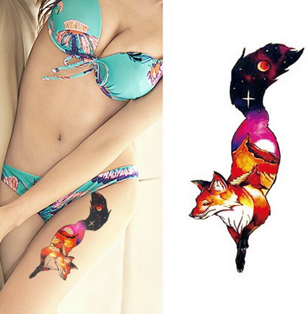 Tatouage Dentelle Renard Femme