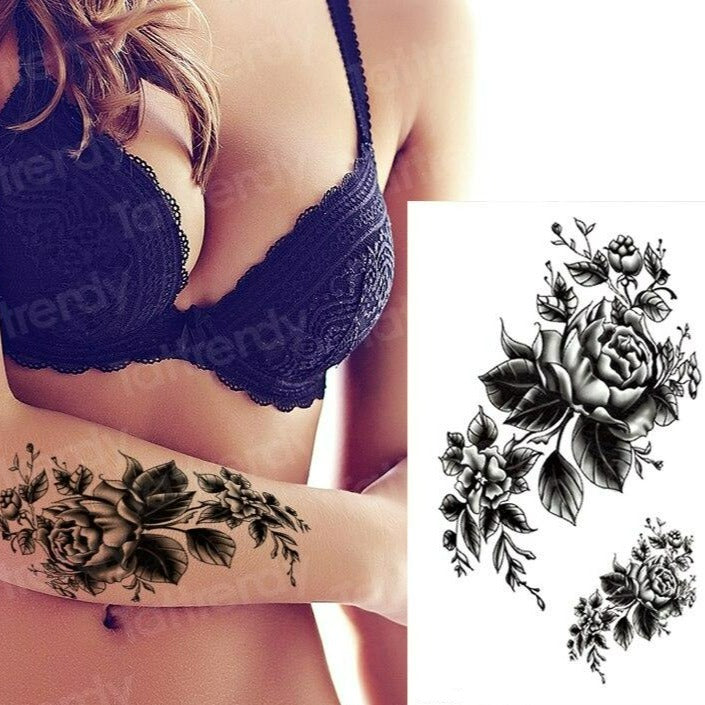 Tatouage Fleur Dentelle Bras Femme