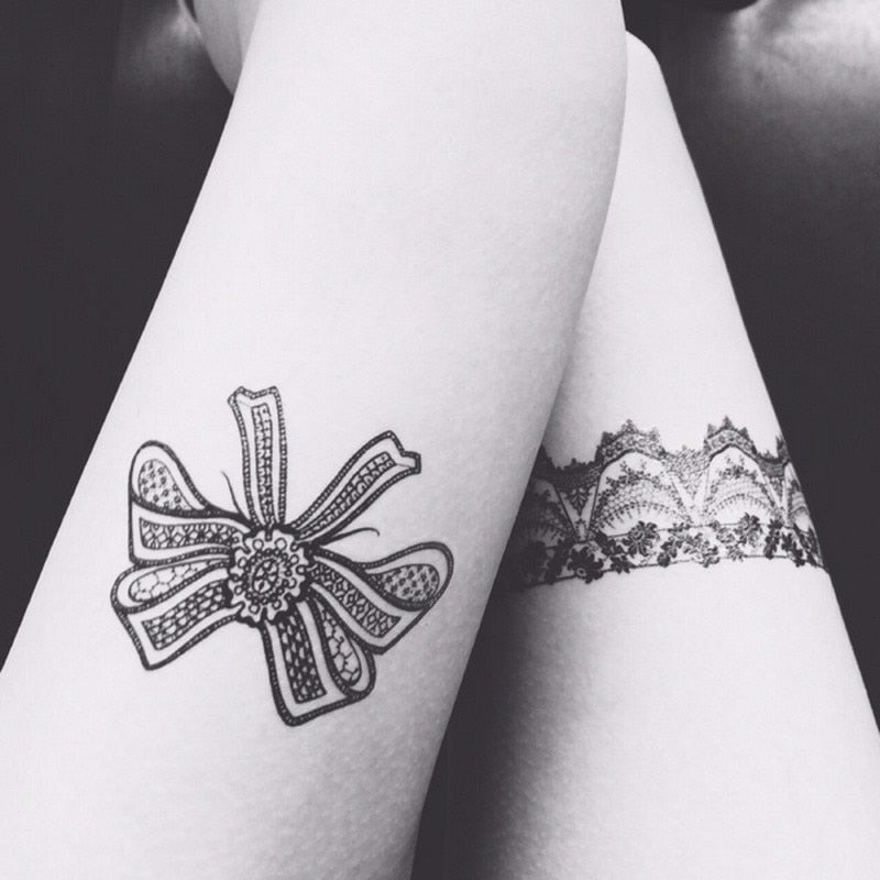Tatouage Jarretière Dentelle Femme