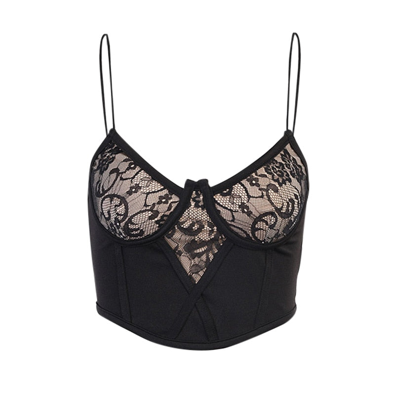 Top Court Dentelle Noir