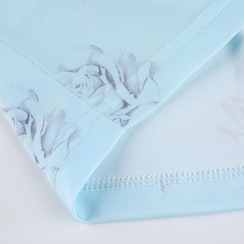 Top Dentelle Bleu Ciel