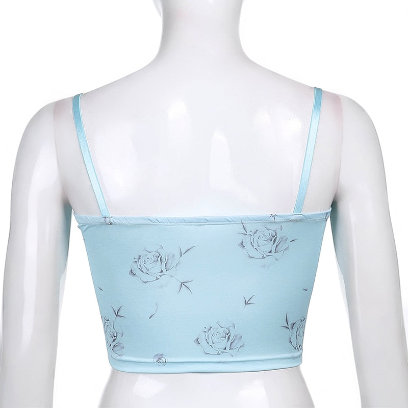 Top Dentelle Bleue Ciel