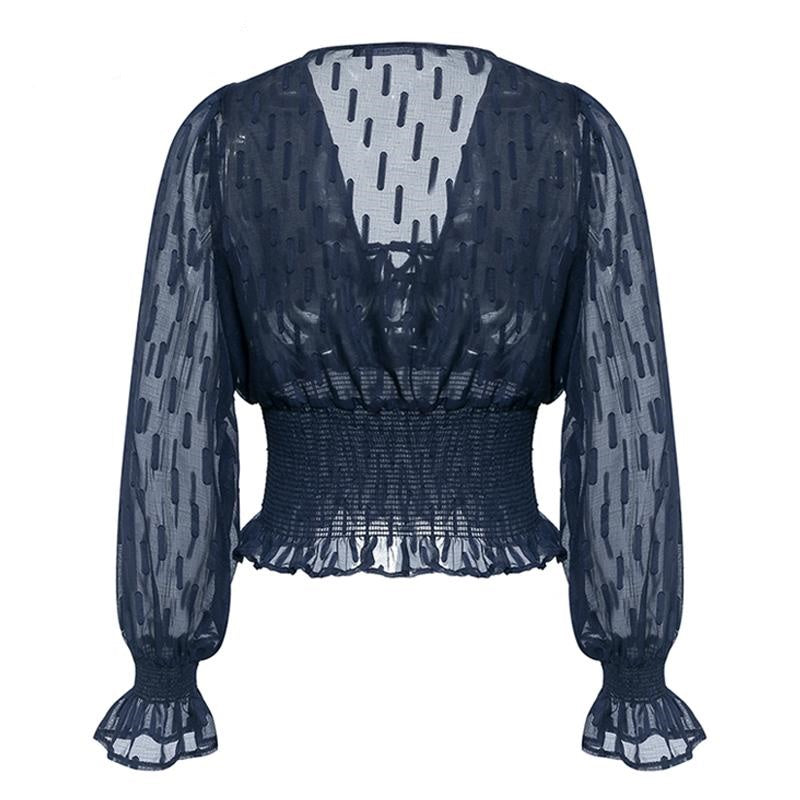 Top Dentelle Bleu