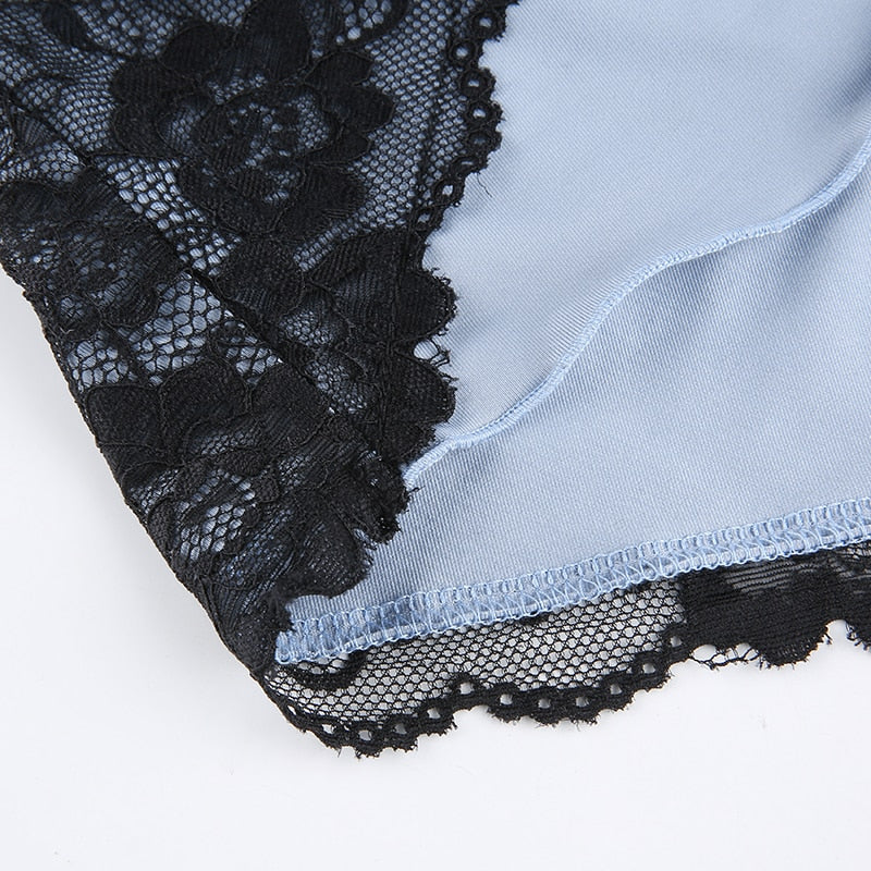 Top Dentelle Bleu