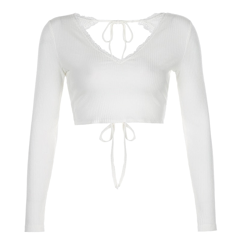 Top Dentelle Dos Nu Blanc