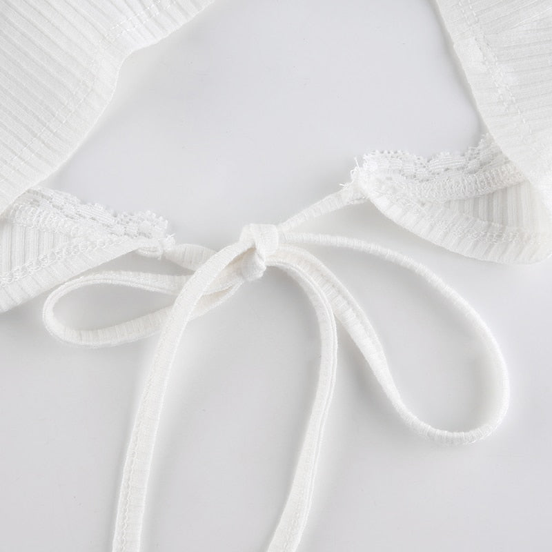 Top Dentelle Dos Nu Blanc