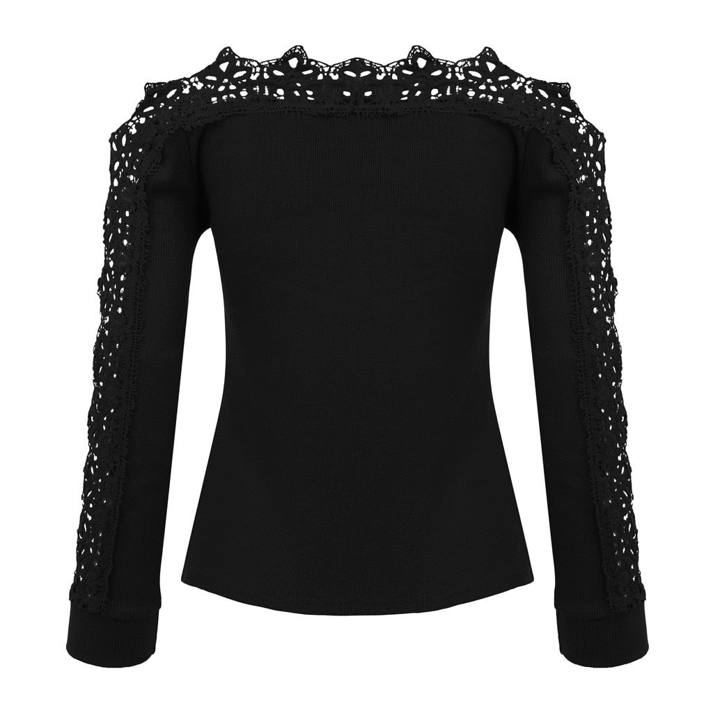Top Dentelle Noir Femme