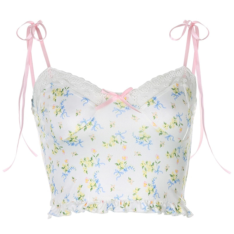 Top Dentelle Fleuri