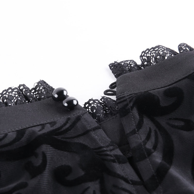 Top Dentelle Manche Courte