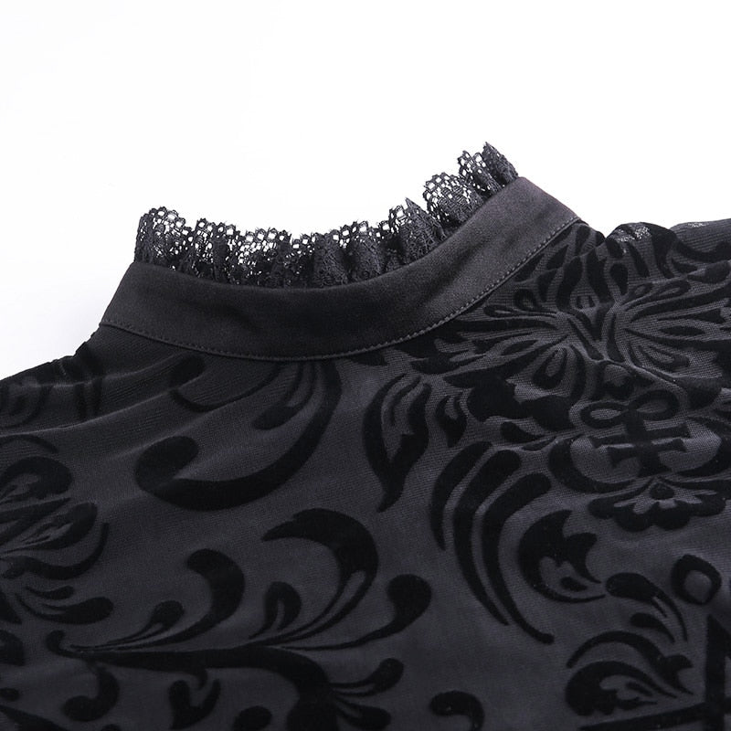 Top Dentelle Manche Courte