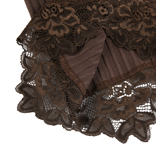 Top Dentelle Marron