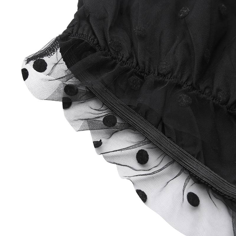 Top Dentelle Noir Manche Longue