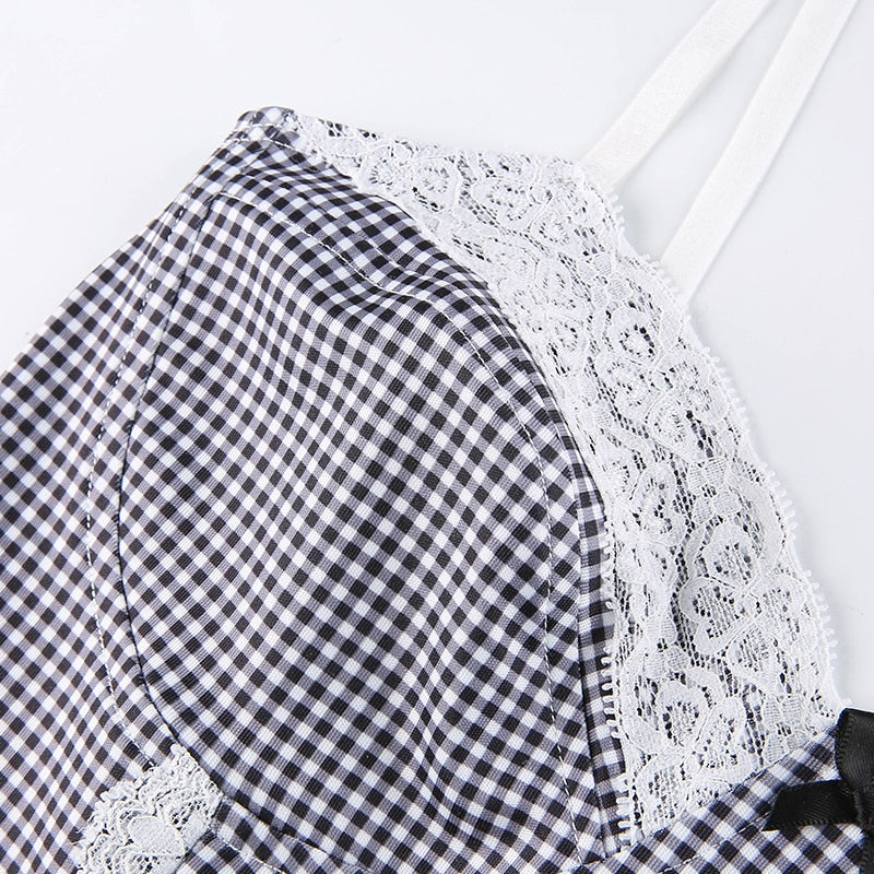 Top Dentelle Noir et Blanc
