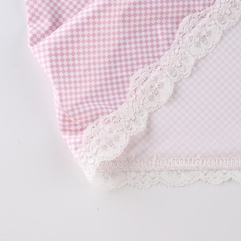 Top Dentelle Rose Pâle