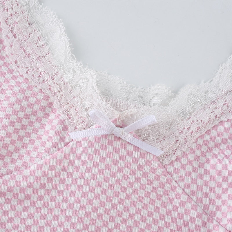 Top Dentelle Rose Pâle