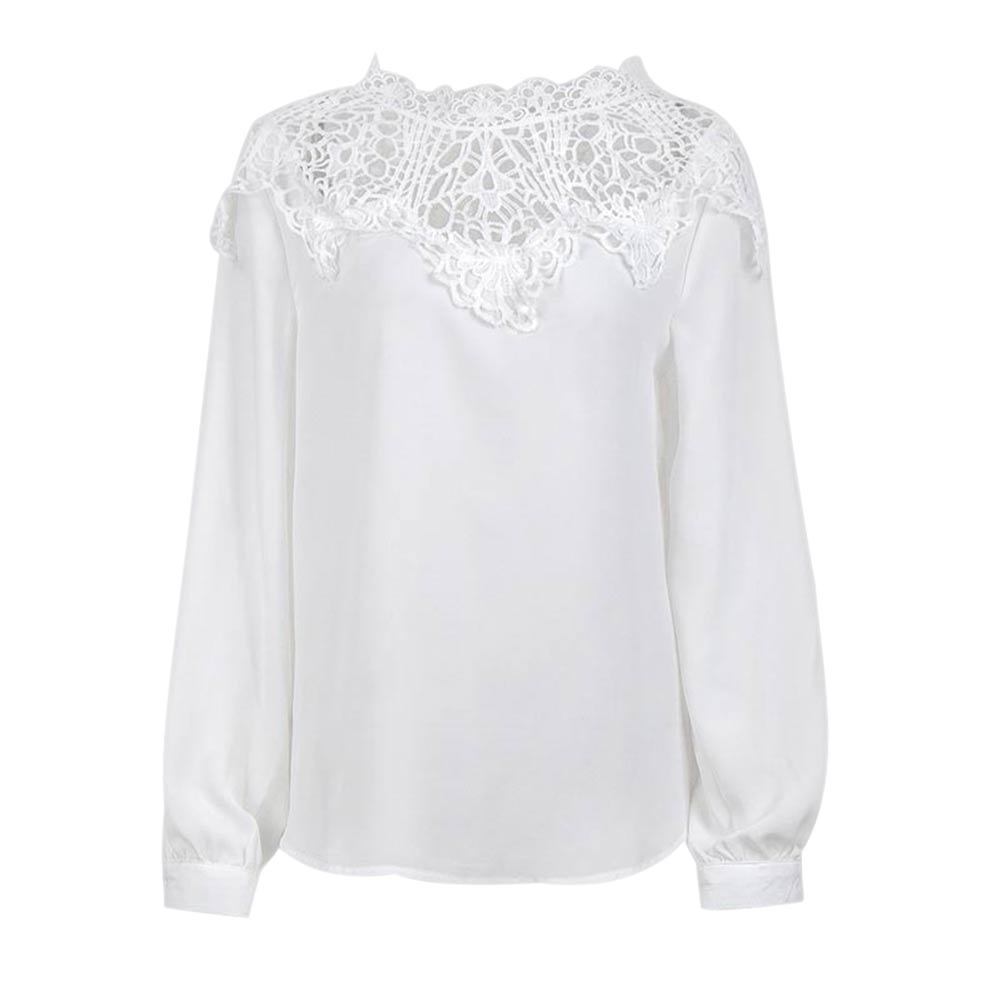 Top Femme Dentelle Chic Blanc