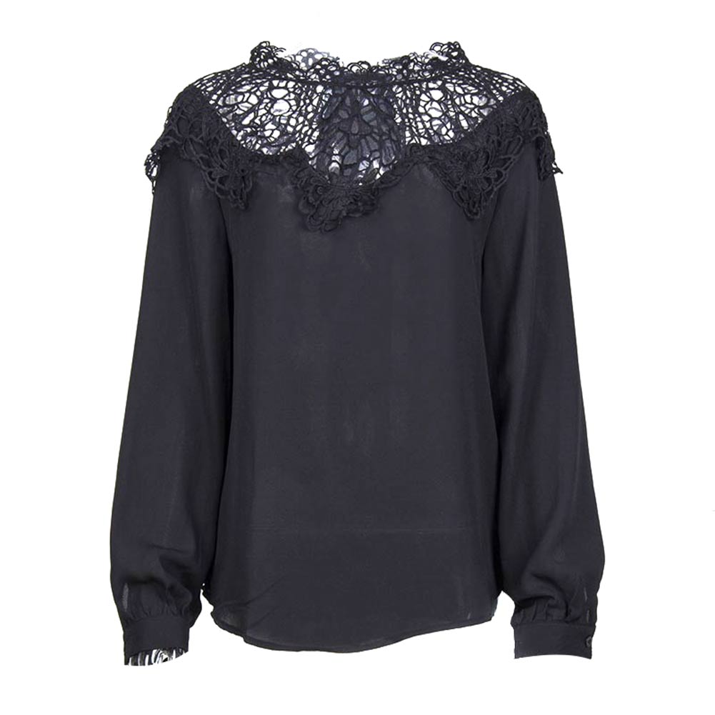 Top Femme Dentelle Chic Noir