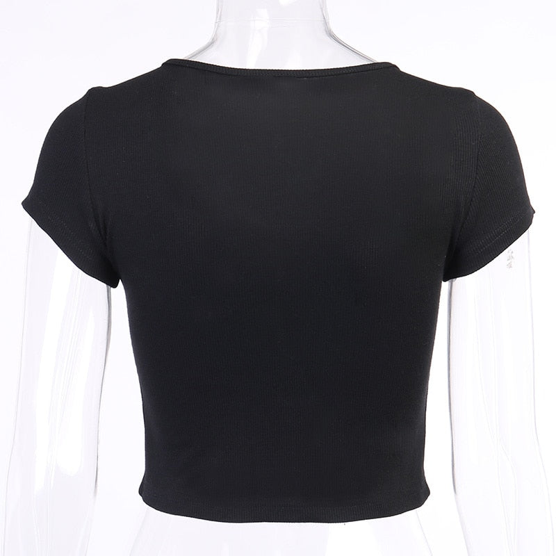 Top Manche Courte Dentelle Noir Femme
