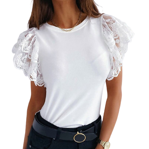 Top Manche Dentelle
