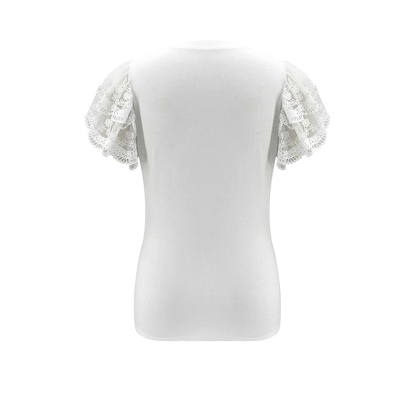 Top Manche Dentelle Femme