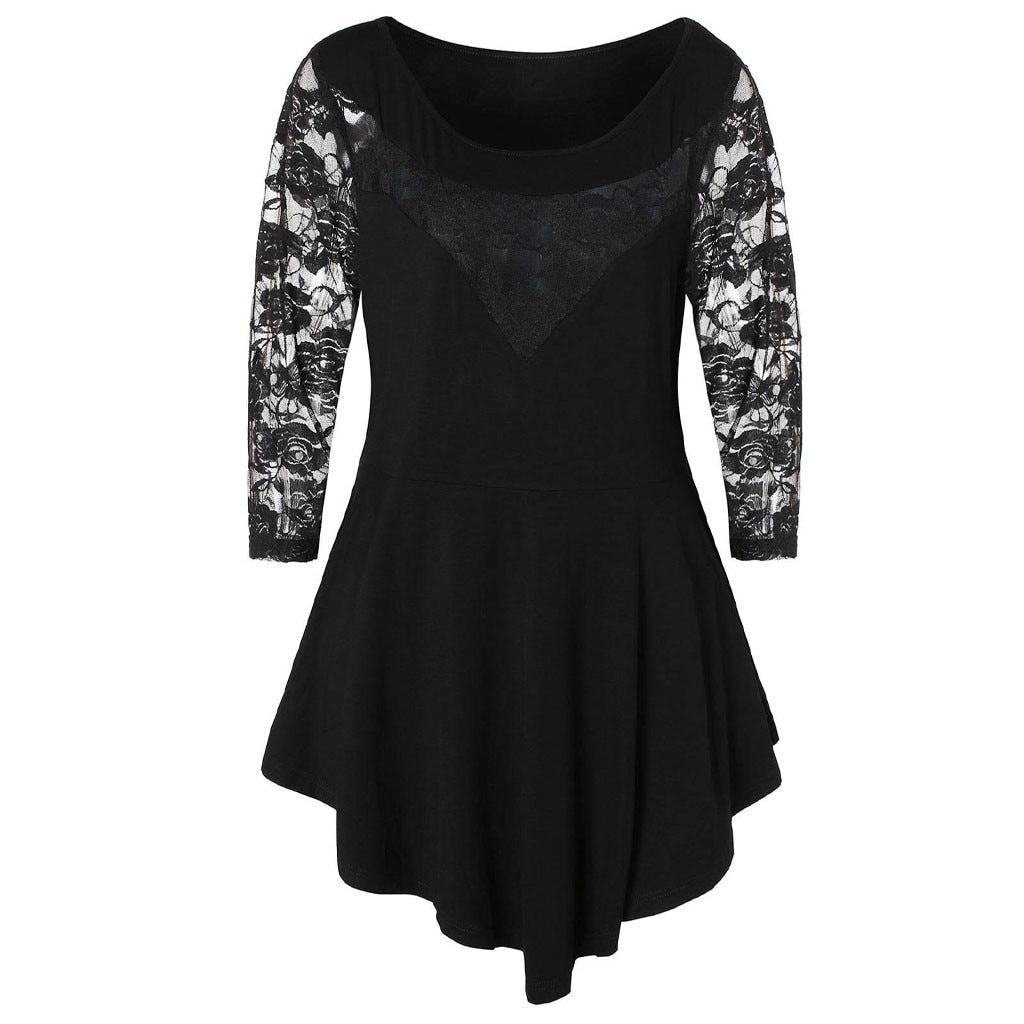 Tunique Dentelle Grande Taille Noir