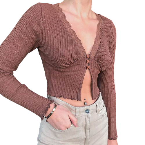 Veste Femme en Dentelle Rouge-Bdx